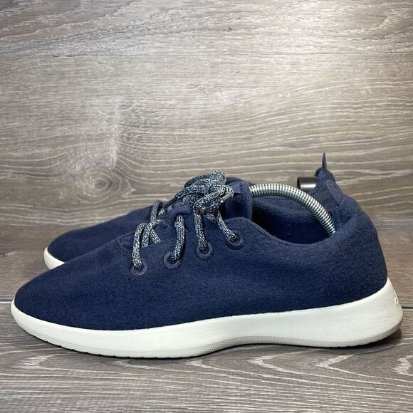 Allbirds Merino Wool Runners Mens Size 11 Tuke Midnight Cream Sneakers - Picture 3 of 12